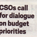 CSOs Call For Dialogue on Budget Priorities