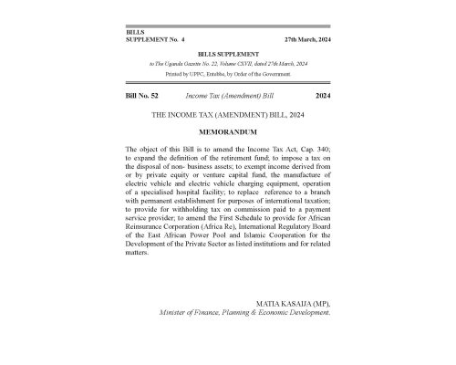 The Income Tax (Amendment) Bill, 2024