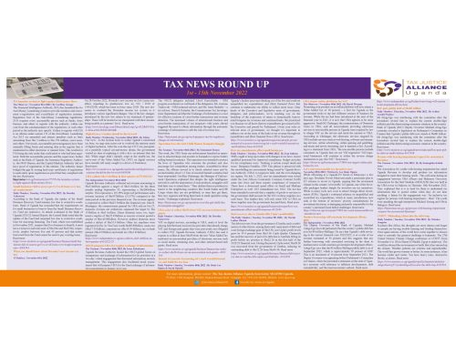 Tax News RoundUp 1st – 15th November 2022