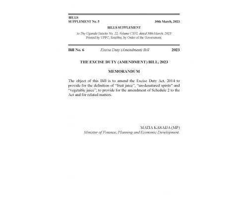 Excise Tariff (Amendment) Bill, 2023