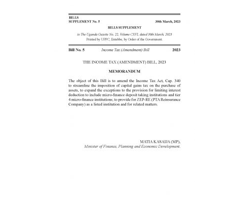 Income Tax (Amendment) Bill, 2023