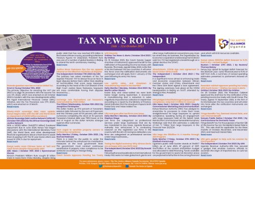 Tax News Round Up | 15th – 31st October 2023