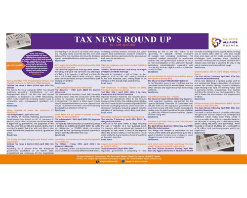 Tax Round Up 1st- 15th April 2024