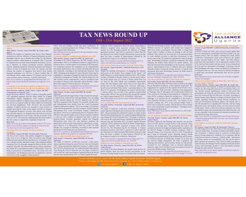 Tax News Round Up│16th August – 31st August 2022