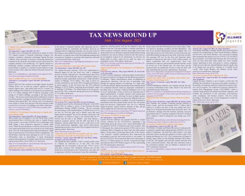 Tax News Round Up | 16th – 31st August 2023