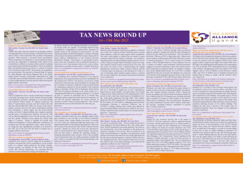 TAXCHAT:TAX NEWS ROUND UP: 1ST-15TH MAY 2022
