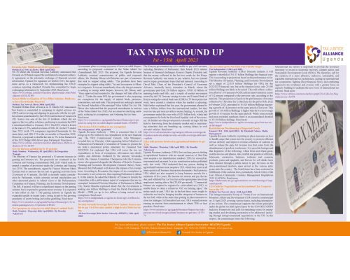 Tax News Round Up | 1st April – 15th April 2023