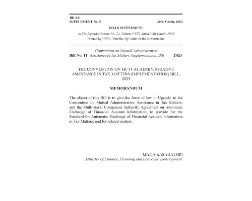 Automatic Exchange of Information Bill 2023, Uganda