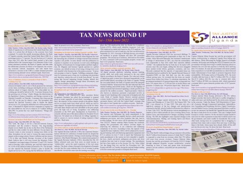 Tax News Round Up: 1st – 15th June 2022